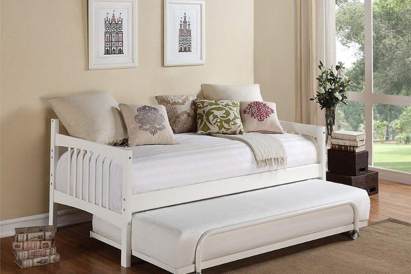 daybed sofa (twin bed in white with trundle)