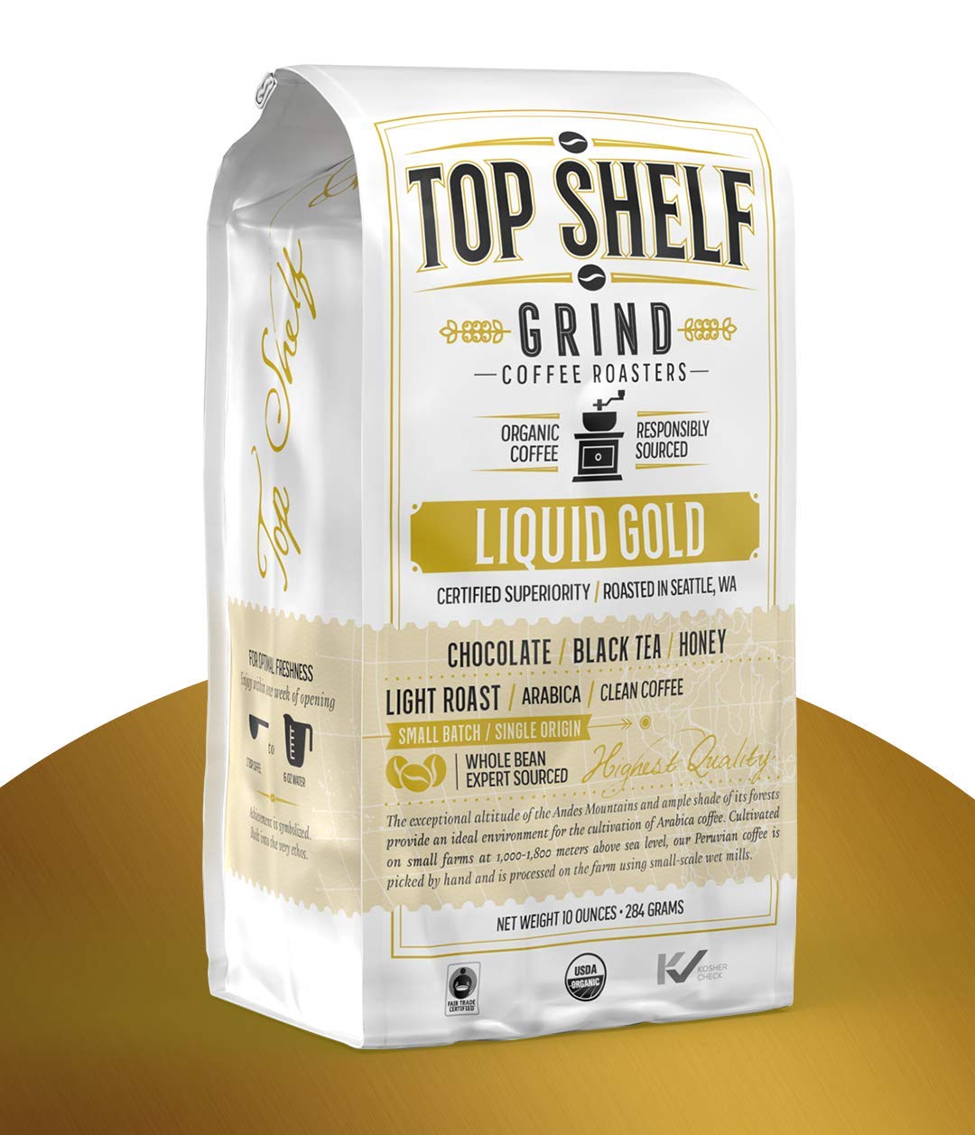 Top Shelf liquid gold coffee