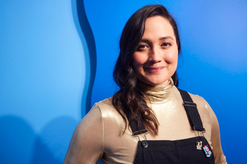 PARK CITY, UTAH - JANUARY 20: Lily Gladstone visits The IMDb Portrait Studio at Acura Festival Village on Location at Sundance 2023 on January 20, 2023 in Park City, Utah.