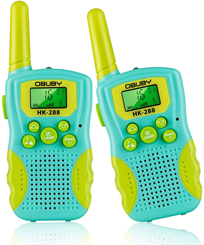 Obuby Walkie Talkies for Kids, Toys for 3 4 5 6-12 Year Old Boys Girls 3 KMs Long Range 2 Way Radio 22 Channels with Backlit LCD Flashlight Best Gifts for Kid Outdoor Adventure Game