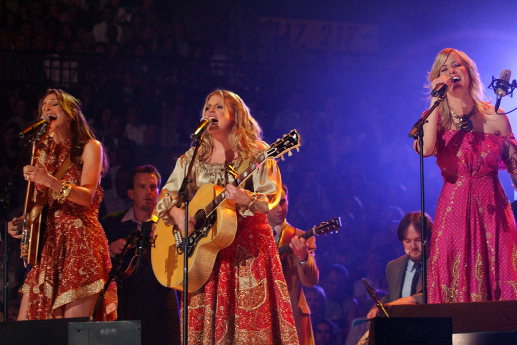 The Chicks during Show at MGM Grand Arena in Las Vegas, Nevada, United States.
