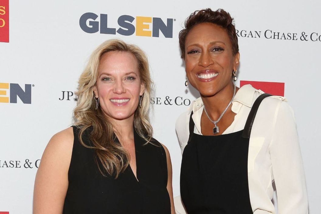 Amber Laign (L) and Robin Roberts attend 11th Annual GLSEN Respect awards at Gotham Hall on May 19, 2014 in New York City.