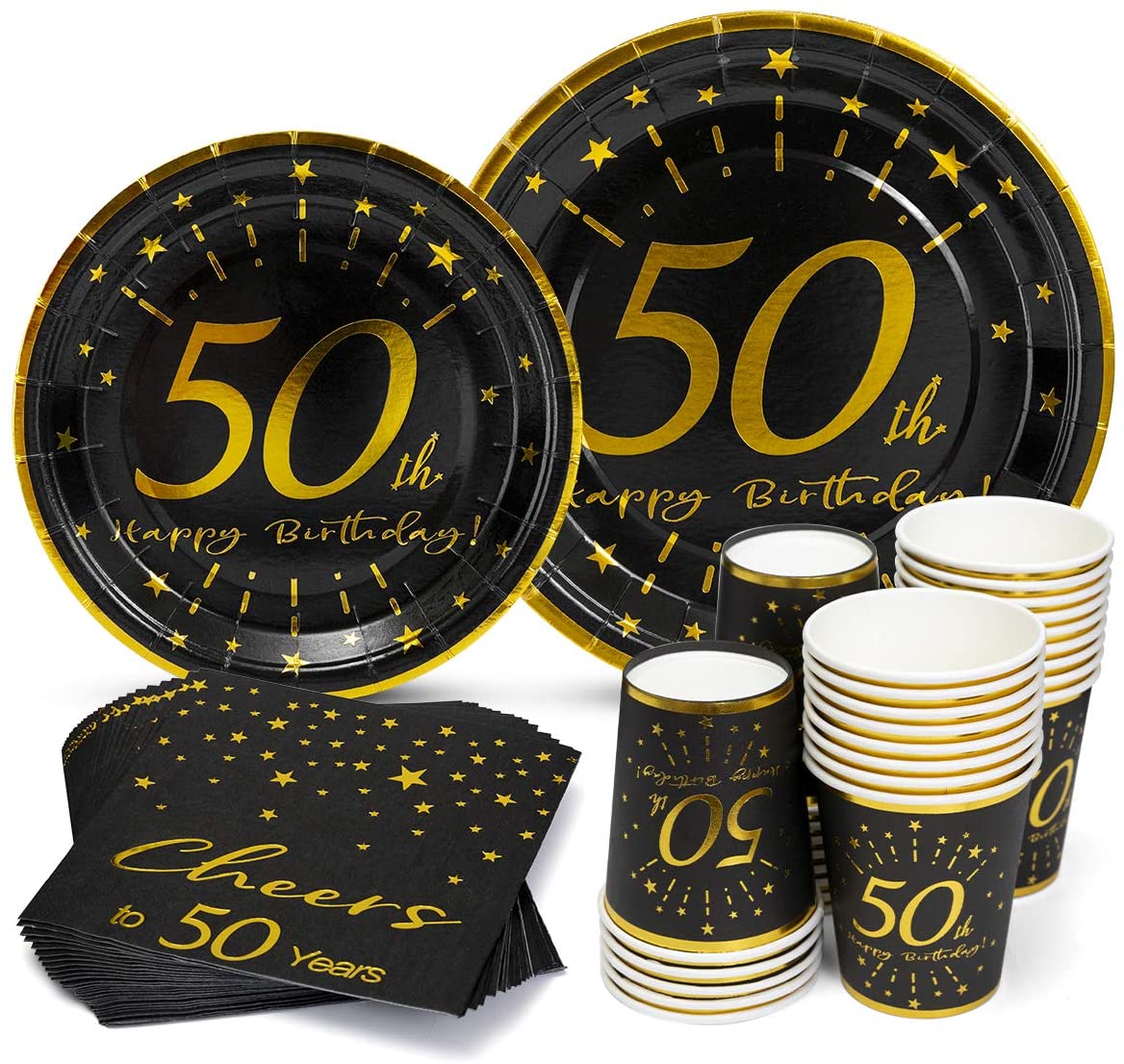 50th birthday tableware