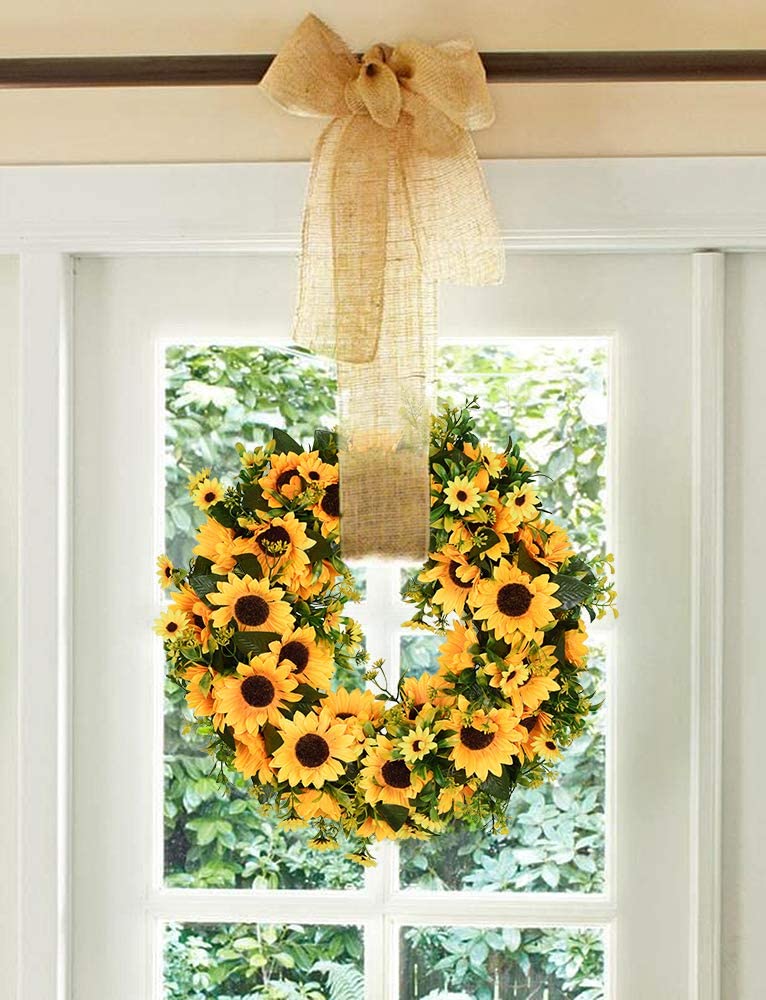 Summer sunflower wreath