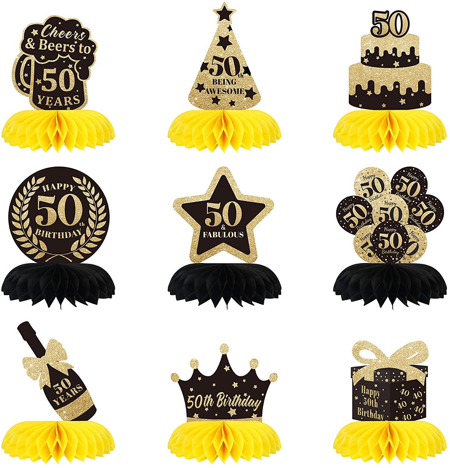 50th birthday centerpieces