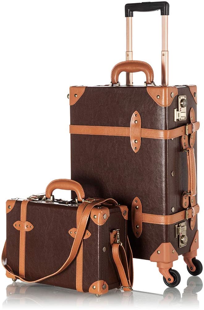 brown vintage suitcase