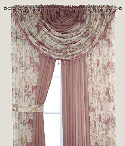 floral window curtains