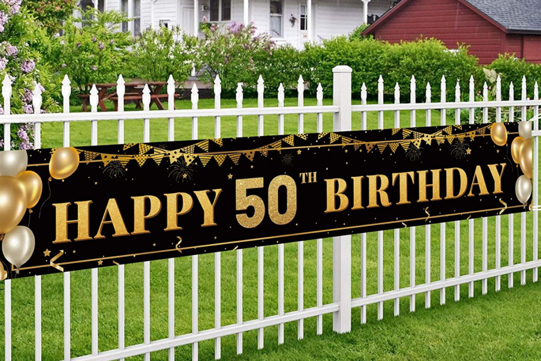 Large 50th Birthday Banner