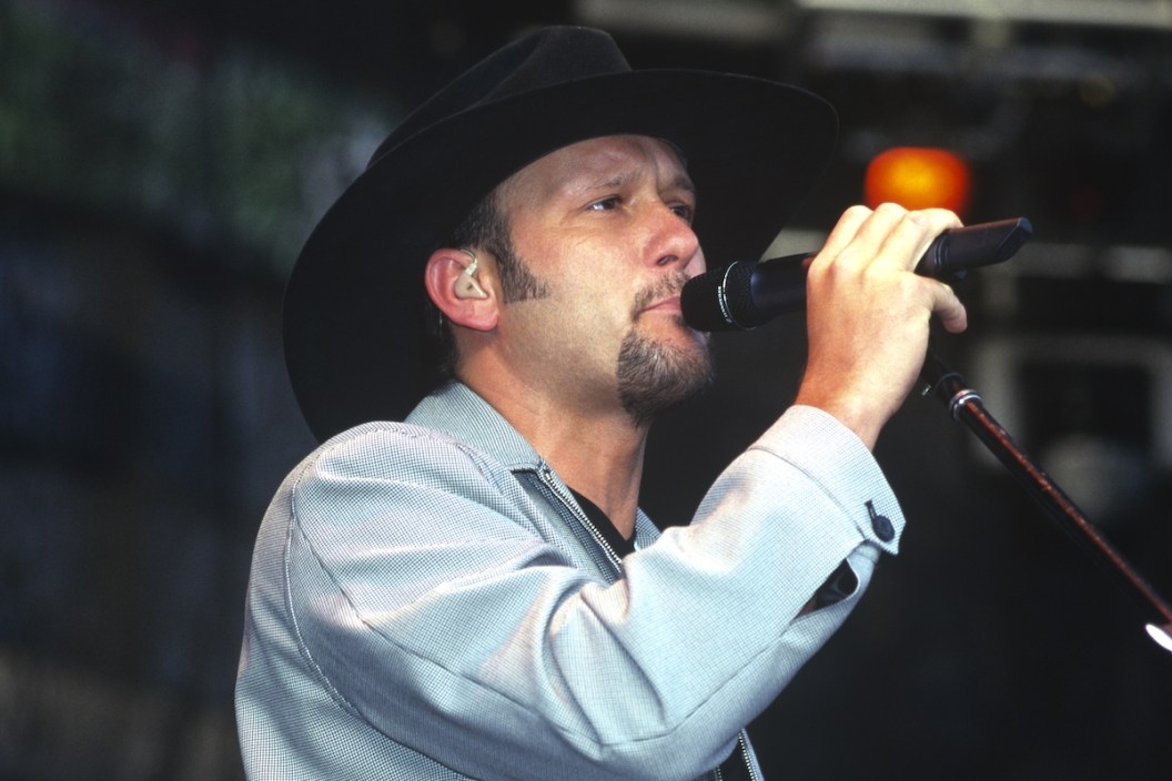 Tim McGraw performs during the George Strait Music Festival at Oakland Coliseum on April 26, 1998 in Oakland, California.