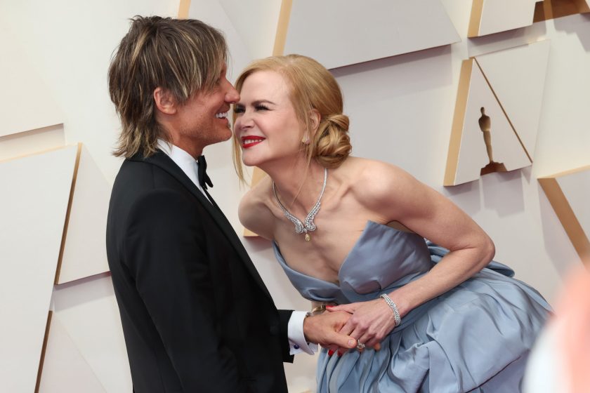 HOLLYWOOD, CALIFORNIA - MARCH 27: (L-R) Keith Urban and Nicole Kidman attend the 94th Annual Academy Awards at Hollywood and Highland on March 27, 2022 in Hollywood, California.