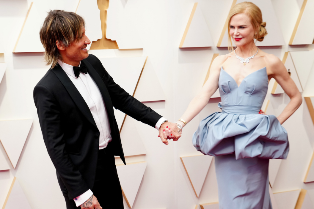 (L-R) Keith Urban and Nicole Kidman attend the 94th Annual Academy Awards at Hollywood and Highland on March 27, 2022 in Hollywood, California.