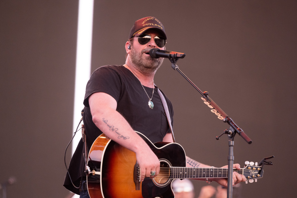 Singer Lee Brice performs onstage during day 2 of the 2022 Stagecoach Festival on April 30, 2022 in Indio, California.
