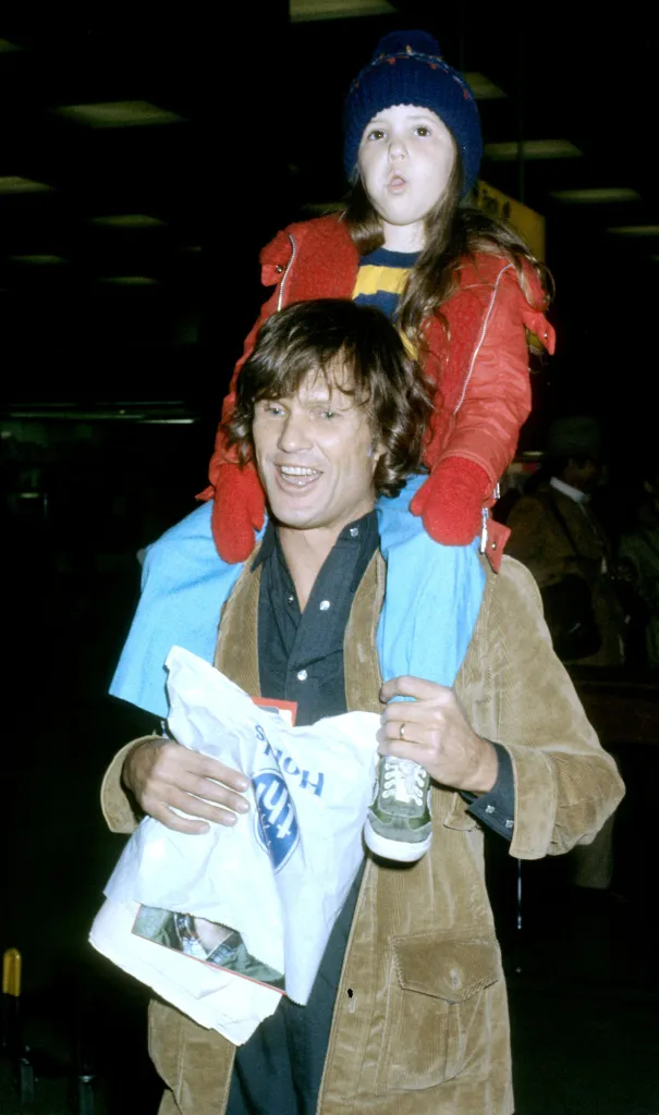 Kris Kristofferson with daughter Casey at Heathrow Airport 
