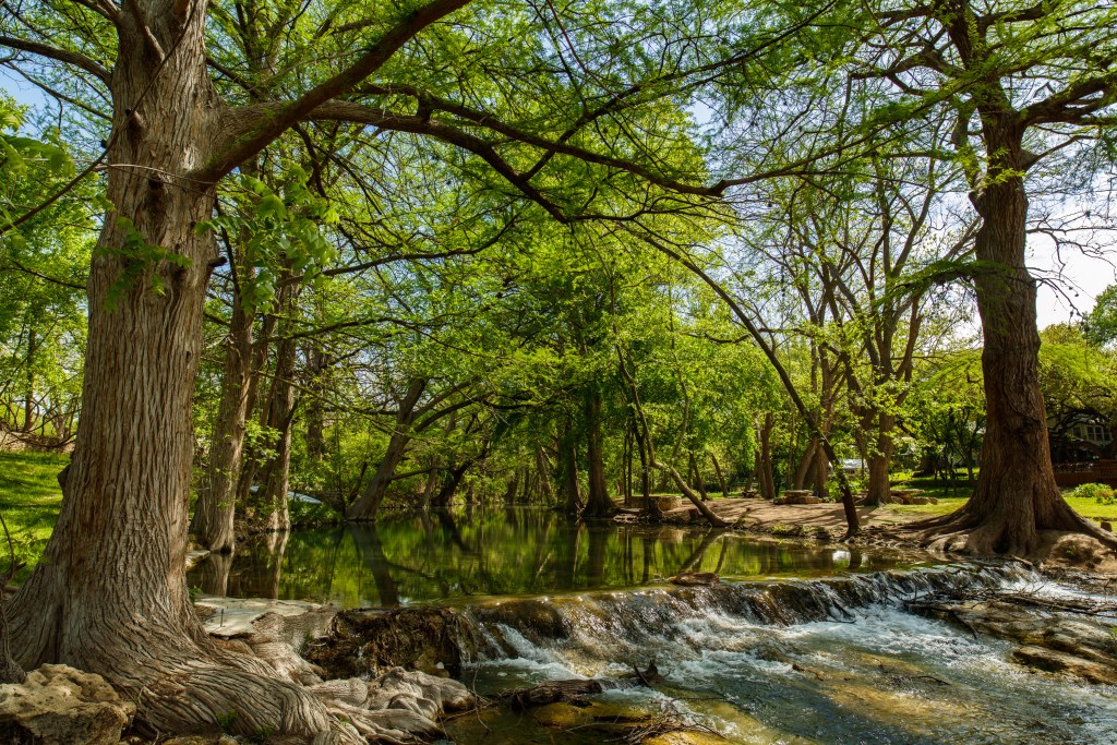 The natural beauty of the Texas Hill Country in the small town of Wimberley.