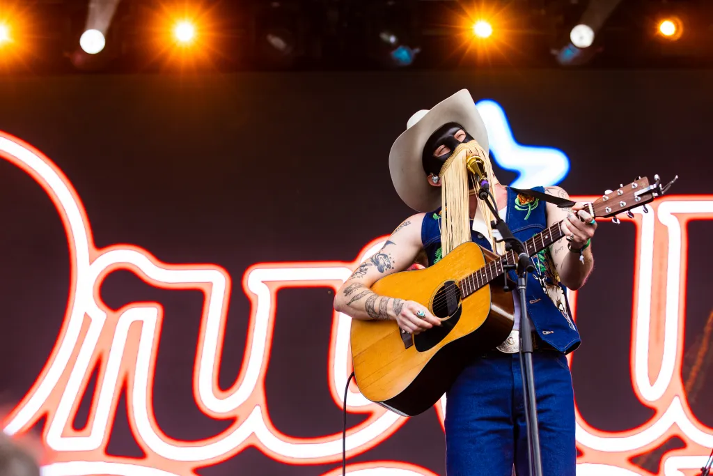 Orville Peck performs onstage during the Boston Calling Music Festival on May 29, 2022 in Boston, Massachusetts. 