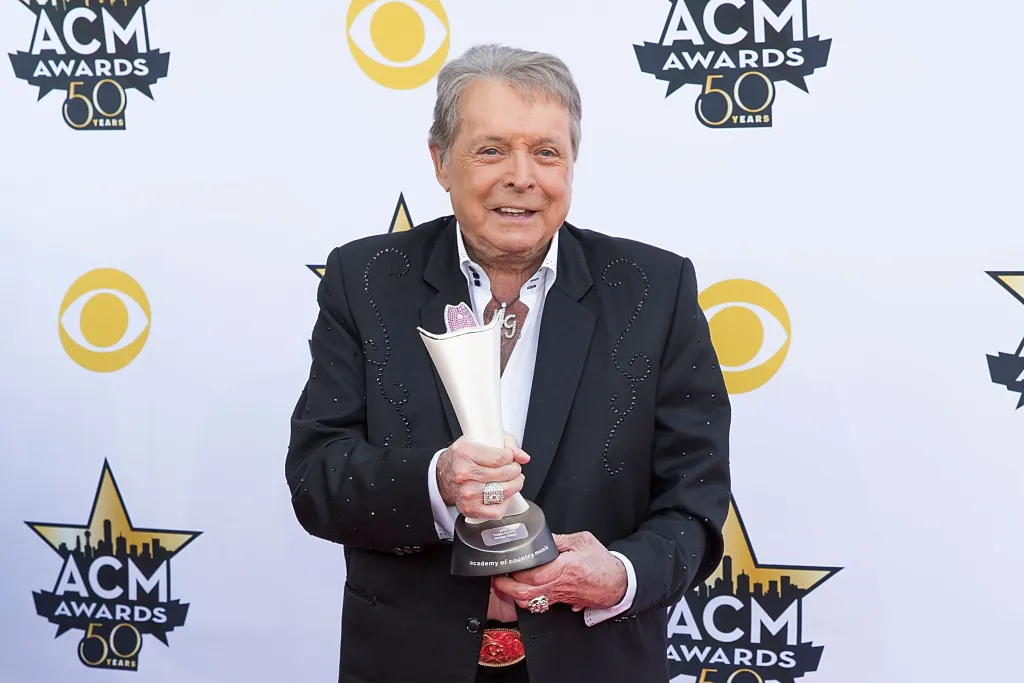 Singer Mickey Gilley, winner of the Triple Crown Award attends the 50th Academy Of Country Music Awards at AT&T Stadium on April 19, 2015 in Arlington, Texas.
