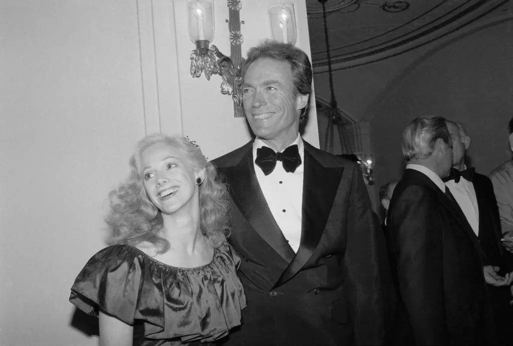 Clint Eastwood, star, producer and director of the adventure film "Firefox," with his live-in girlfriend, Sondra Locke, at the gala premiere 6/14 of the film for the benefit of the Film Preservation Fund of the Museum of Modern Art.