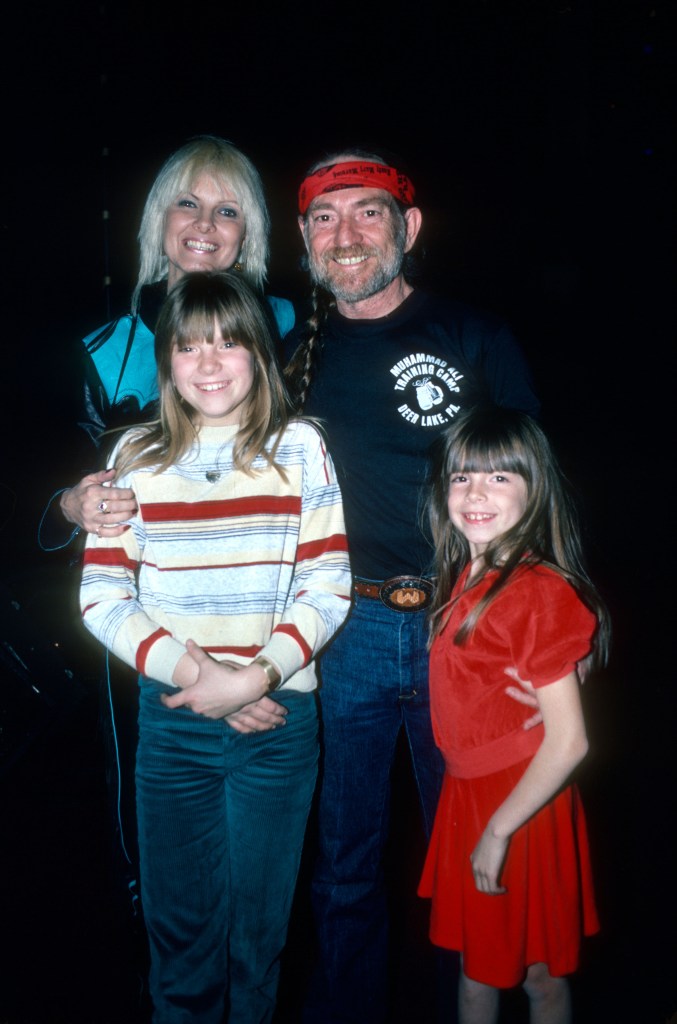 LAS VEGAS, NV - JUNE 18: Willie Nelson and his wife in 1980 Connie Koepke and their children Paula Carlene and Amy Lee (They divorced in 1988. Willie Nelson has married four times and fathered seven children) on June 18, 1980 in Las Vegas, Nevada 