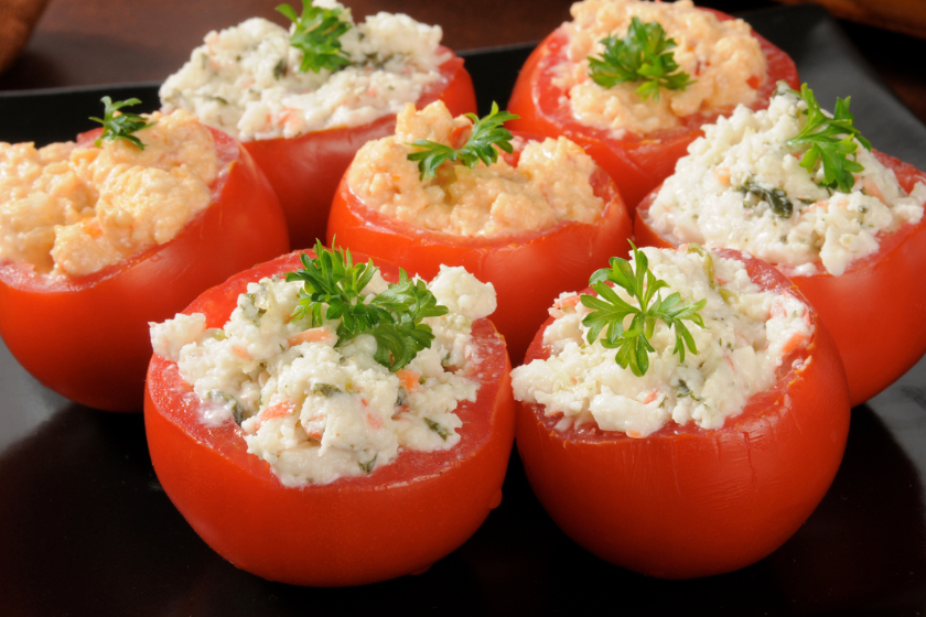 cold crab dip in peppers