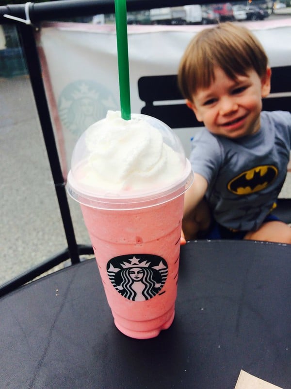 pink starbucks frappe
