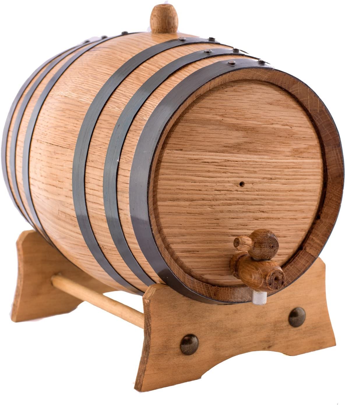 2 Liters American Oak Aging Whiskey Barrel | Handcrafted using American White Oak | Age your own Whiskey, Beer, Wine, Bourbon, Tequila, Hot Sauce & More