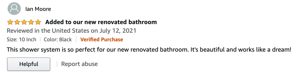 waterfall showerhead review