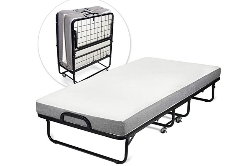 twin sized portable bed with mattress