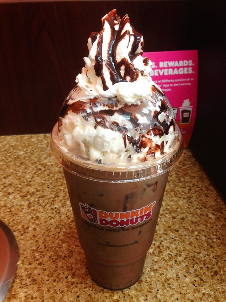 Dunkin Donuts iced rocky road latte