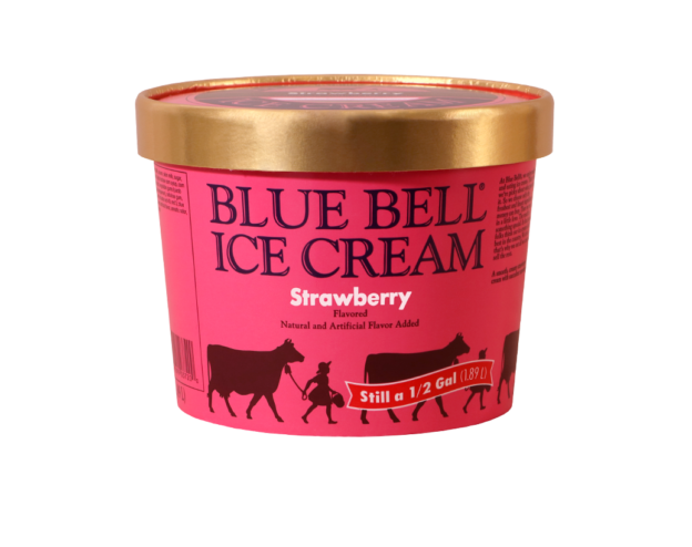 blue bell strawberry ice cream