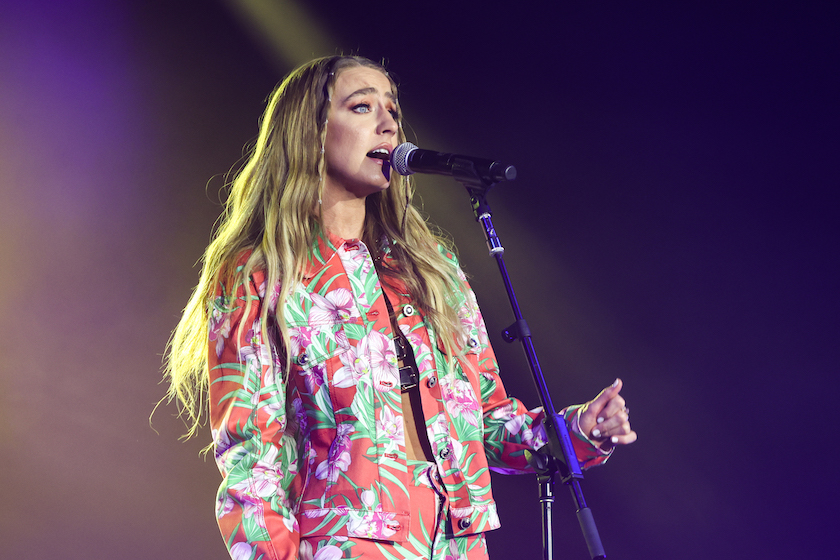 NASHVILLE, TENNESSEE - FEBRUARY 23: Ingrid Andress performs during Warner Music Nashville Lunch and Performance at CRS 2022 at Omni Nashville Hotel on February 23, 2022 in Nashville, Tennessee.