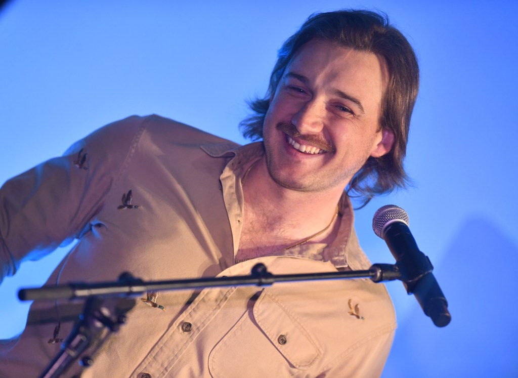NASHVILLE, TENNESSEE - MARCH 01: Morgan Wallen speaks during the 13th CMA Triple Play Awards at Saint Elle on March 01, 2023 in Nashville, Tennessee.