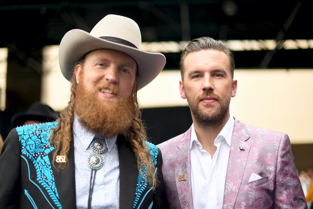 LAS VEGAS, NV - APRIL 15: John Osborne (L) and T.J. Osborne of musical group Brothers Osborne attends the 53rd Academy of Country Music Awards on April 15, 2018 in Las Vegas, Nevada.