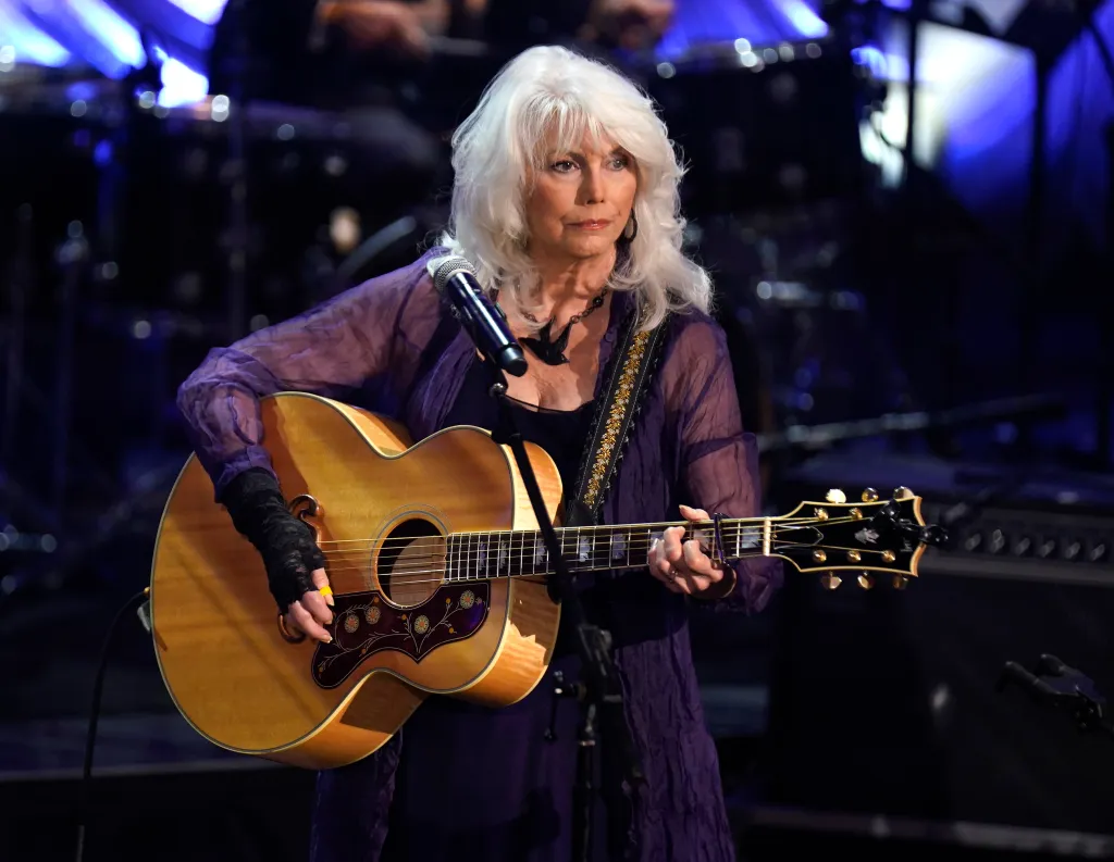 Emmylou Harris performs onstage during Naomi Judd: 'A River Of Time' Celebration at Ryman Auditorium on May 15, 2022 in Nashville, Tennessee.