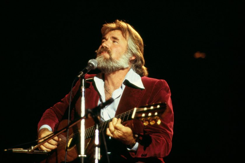 Kenny Rogers performing on stage, 1978. (