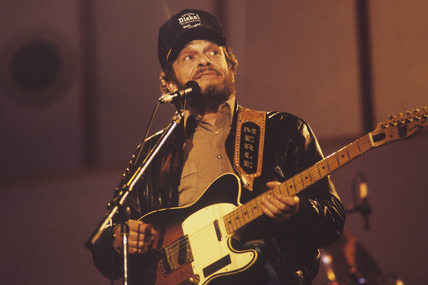 LONDON, UNITED KINGDOM - APRIL 01: Merle Haggard performs on stage at the Country Music Festival held at Wembley Arena, London in April 1988.