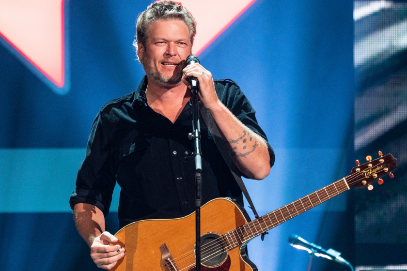 Blake Shelton performs onstage during the 2021 iHeartCountry Festival.
