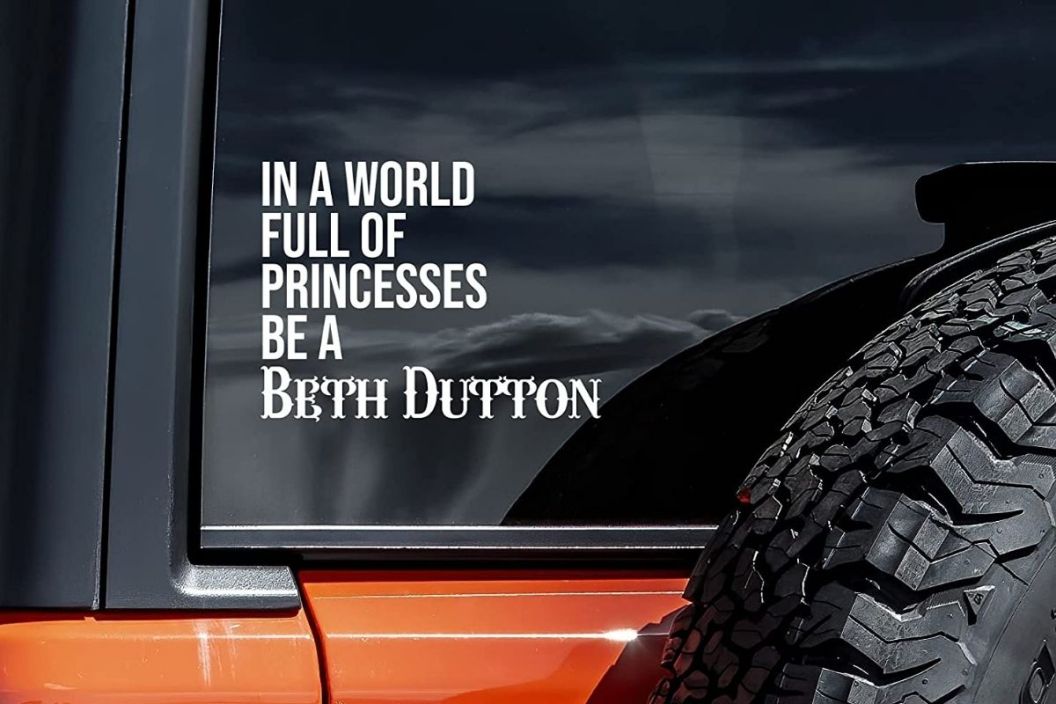 beth dutton car decal