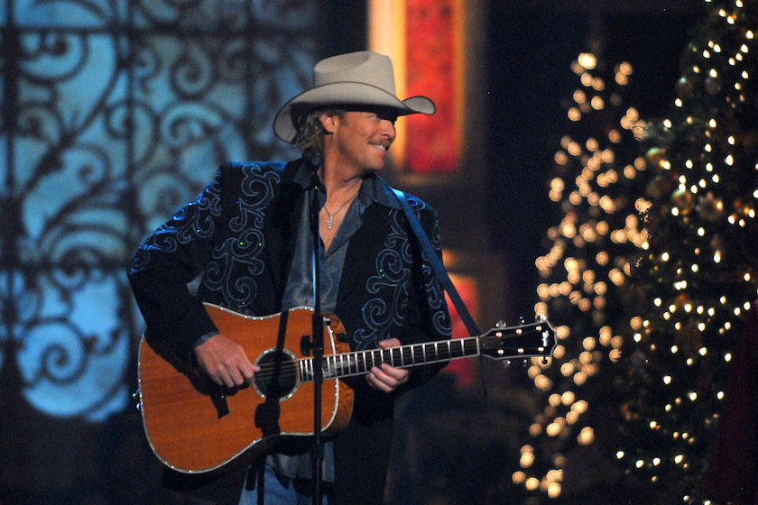 Singer Alan Jackson performs on stage during TNT's "Christmas in Washington 2007" at the National Building Museum on December 9, 2007 in Washington, DC. "Christmas in Washington 2007" airs on TNT December 12. 