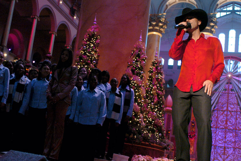 Kenny Chesney rehearses for TNT's "Christmas in Washington" Concert to air Sunday, December 14 at 8pm ET/PT, live from the National Building Museum in Washington DC 