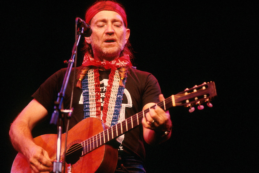 Willie Nelson performs on stage in New York, 1979. 