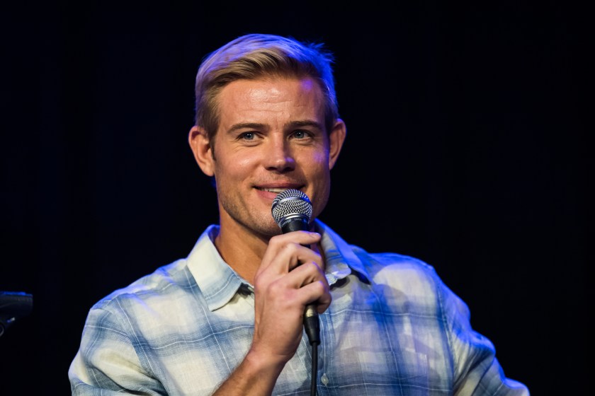 FRANKLIN, TENNESSEE - JULY 30: Trevor Donovan speaks during RomaDrama Live! 2021 at The Factory at Franklin on July 30, 2021 in Franklin, Tennessee. 