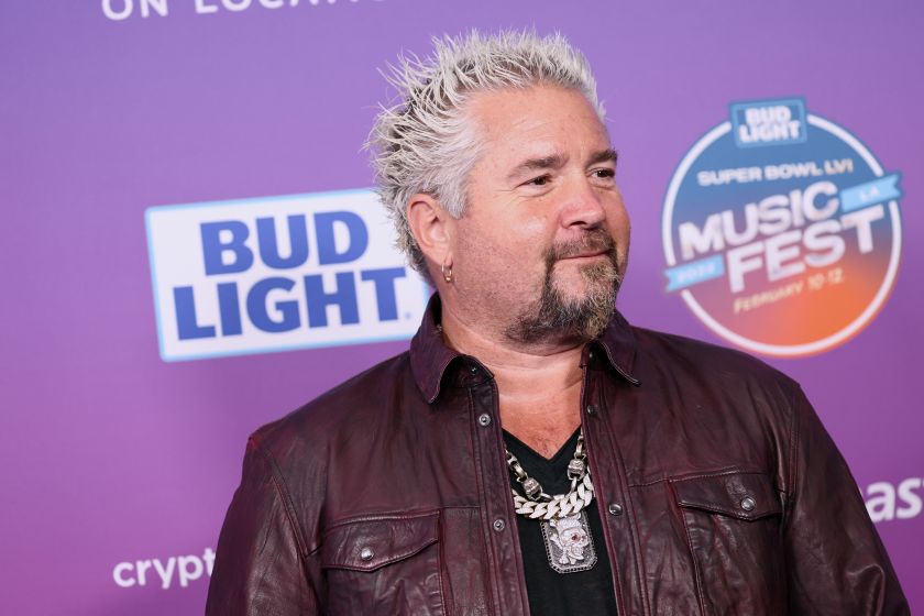 LOS ANGELES, CALIFORNIA - FEBRUARY 12: Guy Fieri attends the 2022 Bud Light Super Bowl Music Fest at Crypto.com Arena on February 12, 2022 in Los Angeles, California.