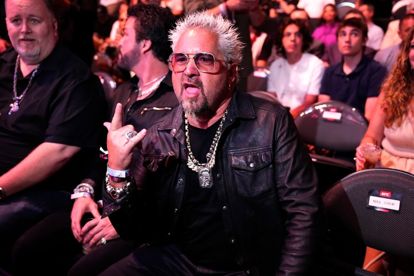 LAS VEGAS, NEVADA - JULY 08: TV personality Guy Fieri attends the UFC 290 event at T-Mobile Arena on July 08, 2023 in Las Vegas, Nevada.