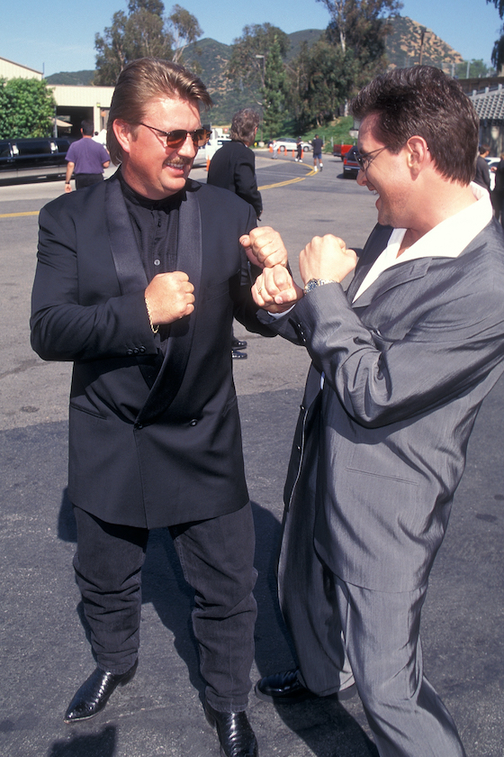 UNIVERSAL CITY, CA - APRIL 23: Singer Joe Diffie and singer Ty Herndon attend the 32nd Annual Academy of Country Music Awards on April 23, 1997 at the Universal Amphitheatre in Universal City, California. 