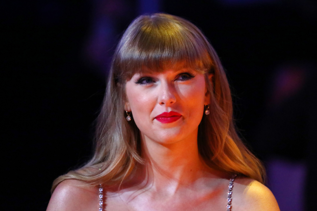 Taylor Swift, winner of the Global icon Award, is seen during The BRIT Awards 2021 at The O2 Arena on May 11, 2021 in London, England.