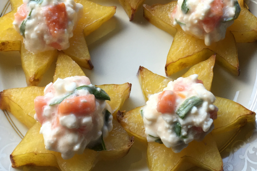 papaya and basil infused cottage cheese salsa