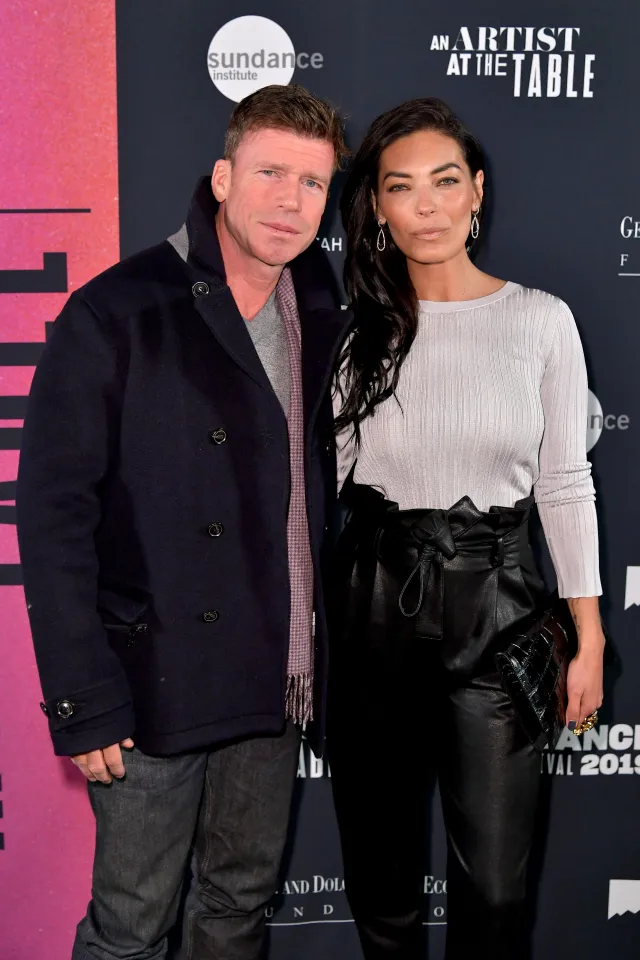 Taylor Sheridan and Nicole Sheridan attend An Artist at the Table Dinner and Program during the 2019 Sundance Film Festival 