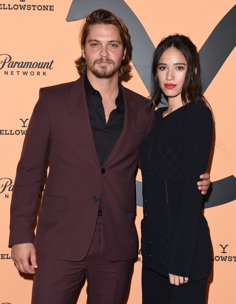 Luke Grimes and Kelsey Asbille attend the premiere party for Paramount Network's 'Yellowstone'
