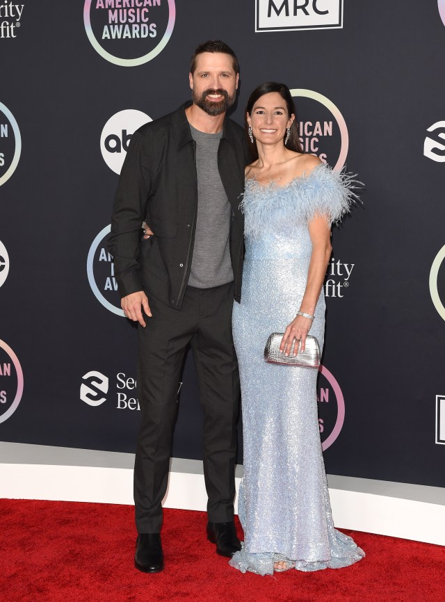 Walker Hayes and wife Laney Hayes attend American Music Awards