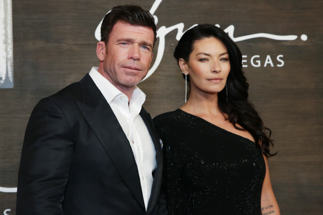 Taylor Sheridan and Nicole Muirbrook attend Paramount+ and 101 Studios world premiere of "1883"